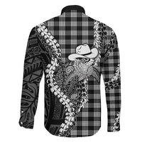 Black Hawaii Palaka Cowboy Turtle Family Matching Mermaid Dress and Hawaiian Shirt Hawaiian Paniolo Puakenikeni Maile Lei