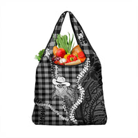 Black Hawaii Palaka Cowboy Turtle Grocery Bag Hawaiian Paniolo Puakenikeni Maile Lei