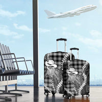 Black Hawaii Palaka Cowboy Turtle Luggage Cover Hawaiian Paniolo Puakenikeni Maile Lei