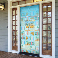 Custom Hawaii Surfing Door Cover He'e Nalu