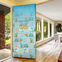 Custom Hawaii Surfing Door Cover He'e Nalu