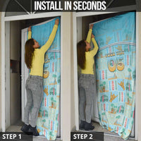 Custom Hawaii Surfing Door Cover He'e Nalu