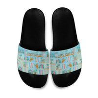 Hawaii Surfing Slide Sandals He'e Nalu DT05 Blue - Polynesian Pride