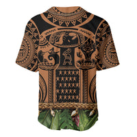 Polynesia Maui Tattoo Inspired Baseball Jersey Tropical Leaf Skirt Costume