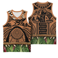 Polynesia Maui Tattoo Inspired Basketball Jersey Tropical Leaf Skirt Costume