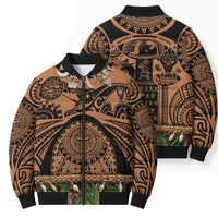 Polynesia Maui Tattoo Inspired Bomber Puffer Jacket Tropical Leaf Skirt Costume