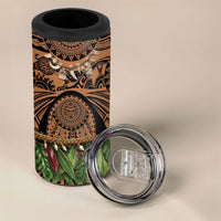 Polynesia Maui Tattoo Inspired 4 in 1 Can Cooler Tumbler Tropical Leaf Skirt Costume