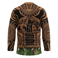 Polynesia Maui Tattoo Inspired Hockey Jersey Tropical Leaf Skirt Costume