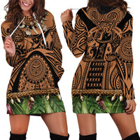 Polynesia Maui Tattoo Inspired Hoodie Dress Tropical Leaf Skirt Costume