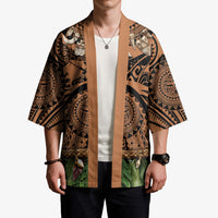 Polynesia Maui Tattoo Inspired Kimono Tropical Leaf Skirt Costume