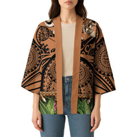 Polynesia Maui Tattoo Inspired Kimono Tropical Leaf Skirt Costume