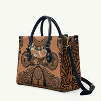 Polynesia Maui Tattoo Inspired Leather Bag Tropical Leaf Skirt Costume