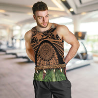 Polynesia Maui Tattoo Inspired Men Tank Top Tropical Leaf Skirt Costume