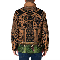 Polynesia Maui Tattoo Inspired Padded Jacket Tropical Leaf Skirt Costume