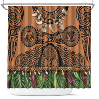 Polynesia Maui Tattoo Inspired Shower Curtain Tropical Leaf Skirt Costume