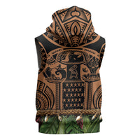 Polynesia Maui Tattoo Inspired Sleeveless Hoodie Tropical Leaf Skirt Costume