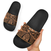 Polynesia Maui Tattoo Inspired Slide Sandals Tropical Leaf Skirt Costume