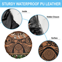 Polynesia Maui Tattoo Inspired Spare Tire Cover Tropical Leaf Skirt Costume