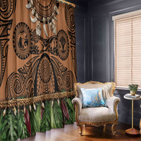 Polynesia Maui Tattoo Inspired Window Curtain Tropical Leaf Skirt Costume