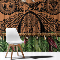 Polynesia Maui Tattoo Inspired Window Curtain Tropical Leaf Skirt Costume