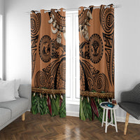 Polynesia Maui Tattoo Inspired Window Curtain Tropical Leaf Skirt Costume