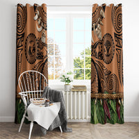 Polynesia Maui Tattoo Inspired Window Curtain Tropical Leaf Skirt Costume