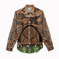 Polynesia Maui Tattoo Inspired Women Casual Shirt Tropical Leaf Skirt Costume