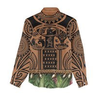 Polynesia Maui Tattoo Inspired Women Casual Shirt Tropical Leaf Skirt Costume