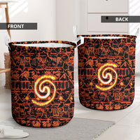 Polynesia Lava Monster Cosplay Laundry Basket Fiery Glowing Volcano Crack Pattern