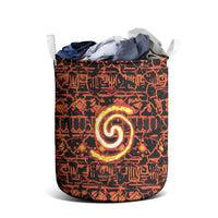 Polynesia Lava Monster Cosplay Laundry Basket Fiery Glowing Volcano Crack Pattern