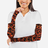 Polynesia Lava Monster Cosplay Arm Sleeves Fiery Glowing Volcano Crack Pattern