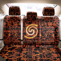 Polynesia Lava Monster Cosplay Back Car Seat Cover Fiery Glowing Volcano Crack Pattern