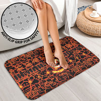 Polynesia Lava Monster Cosplay Bathroom Set Fiery Glowing Volcano Crack Pattern