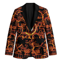 Polynesia Lava Monster Cosplay Blazer Fiery Glowing Volcano Crack Pattern