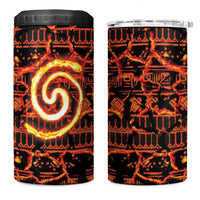 Polynesia Lava Monster Cosplay 4 in 1 Can Cooler Tumbler Fiery Glowing Volcano Crack Pattern