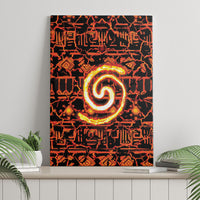 Polynesia Lava Monster Cosplay Canvas Wall Art Fiery Glowing Volcano Crack Pattern
