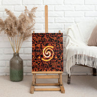 Polynesia Lava Monster Cosplay Canvas Wall Art Fiery Glowing Volcano Crack Pattern