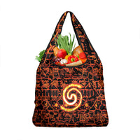 Polynesia Lava Monster Cosplay Grocery Bag Fiery Glowing Volcano Crack Pattern