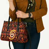 Polynesia Lava Monster Cosplay Leather Bag Fiery Glowing Volcano Crack Pattern