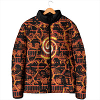 Polynesia Lava Monster Cosplay Padded Jacket Fiery Glowing Volcano Crack Pattern