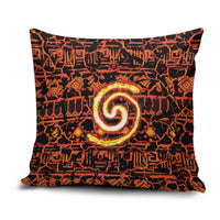 Polynesia Lava Monster Cosplay Pillow Cover Fiery Glowing Volcano Crack Pattern