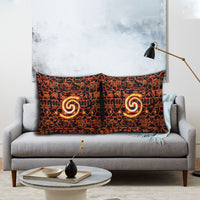 Polynesia Lava Monster Cosplay Pillow Cover Fiery Glowing Volcano Crack Pattern