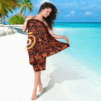 Polynesia Lava Monster Cosplay Sarong Fiery Glowing Volcano Crack Pattern
