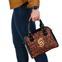 Polynesia Lava Monster Cosplay Shoulder Handbag Fiery Glowing Volcano Crack Pattern