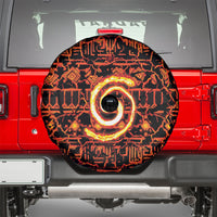 Polynesia Lava Monster Cosplay Spare Tire Cover Fiery Glowing Volcano Crack Pattern