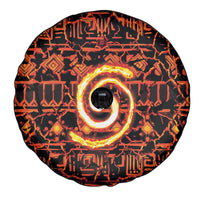 Polynesia Lava Monster Cosplay Spare Tire Cover Fiery Glowing Volcano Crack Pattern