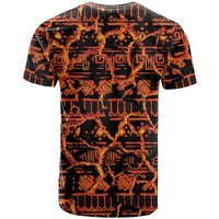 Polynesia Lava Monster Cosplay T Shirt Fiery Glowing Volcano Crack Pattern