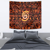 Polynesia Lava Monster Cosplay Tapestry Fiery Glowing Volcano Crack Pattern