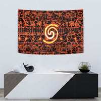 Polynesia Lava Monster Cosplay Tapestry Fiery Glowing Volcano Crack Pattern