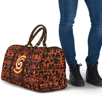 Polynesia Lava Monster Cosplay Travel Bag Fiery Glowing Volcano Crack Pattern